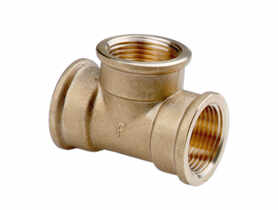 FERRO trójnik mosiężny 5/4" żółty