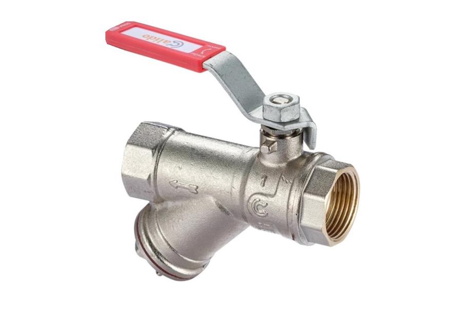 Zdjęcie: Zawór kulowy S30 z rączką, z okienkiem W/W 3/4" z filtrem, PN30 CALIDO