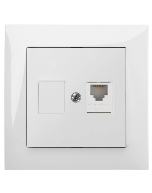 Zdjęcie: Gniazdo podtynkowe Sentia RJ11 B/R biały EPN