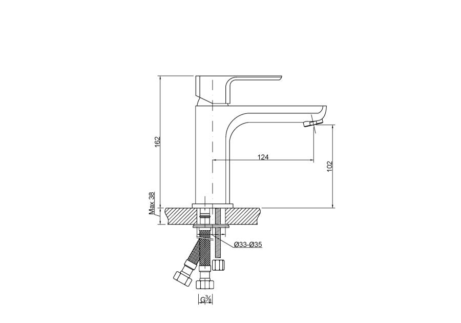 Zdjęcie: Bateria umywalkowa Nyks chrom INVENA
