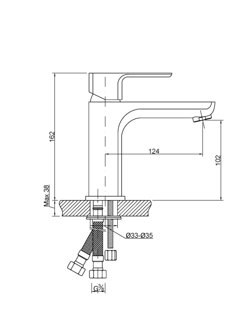 Zdjęcie: Bateria umywalkowa Nyks chrom INVENA