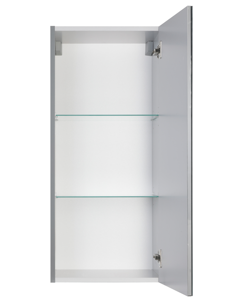 Zdjęcie: Szafka lustrzana 40x90x35 cm, 1 drzwi, boki szare, System c szary ASTOR
