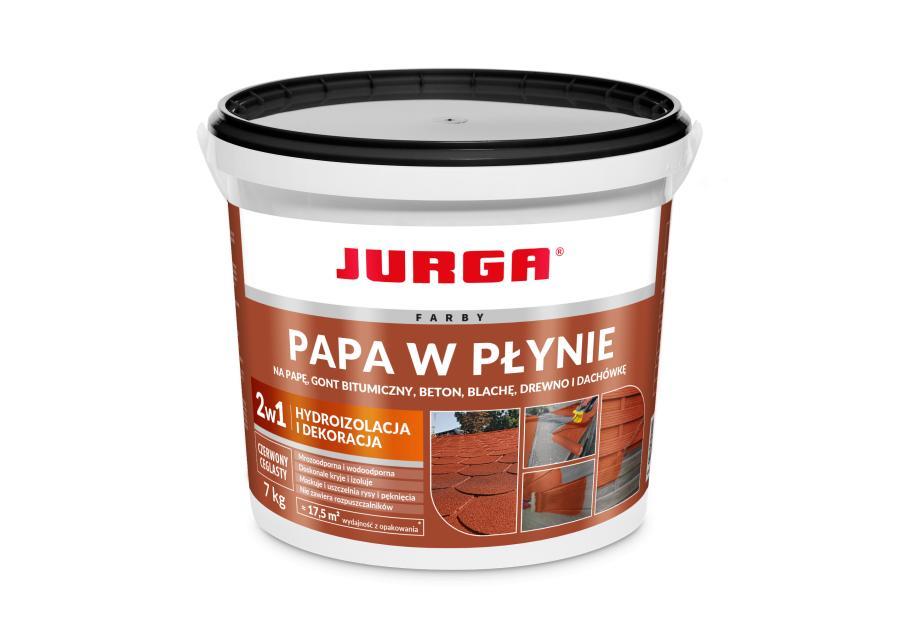 Zdjęcie: Papa w płynie, ceglasty czerwony 7 kg JURGA