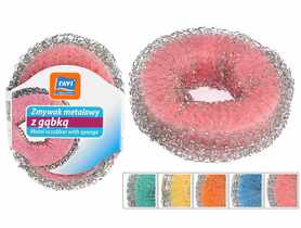 Zmywak metalowy z gąbką RAVI