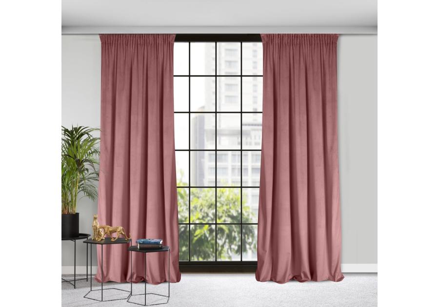 Zdjęcie: Zasłona gotowa Melanie na taśmie 140 x 270 cm ciemnoróżowy EUROFIRANY