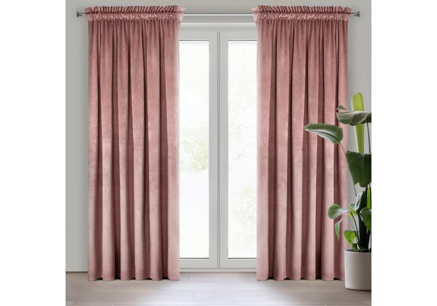 Zdjęcie: Zasłona gotowa Melanie na taśmie 140 x 270 cm ciemnoróżowy EUROFIRANY