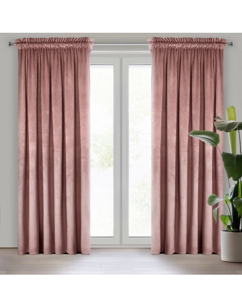 Zdjęcie: Zasłona gotowa Melanie na taśmie 140 x 270 cm ciemnoróżowy EUROFIRANY