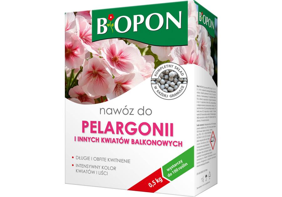 Zdjęcie: Nawóz do pelargonii i innych kwiatów balkonowych 0,5 kg BOPON