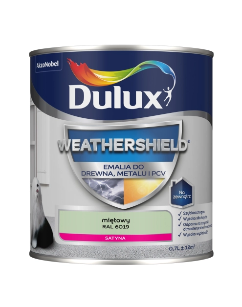 Zdjęcie: Emalia Dulux Weathershield miętowy RAL 6019 DULUX