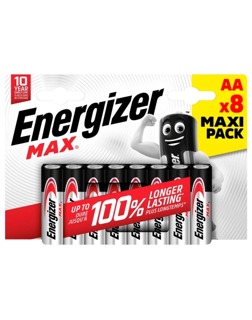 Zdjęcie: Baterie alkaliczne MAX LR6/AA 8 sztuk ENERGIZER