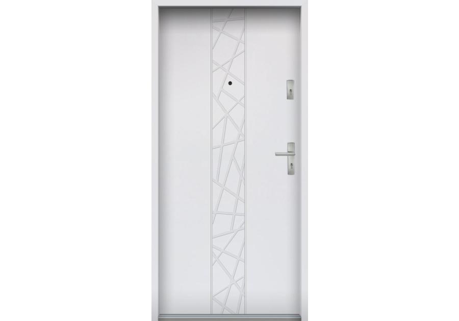 Zdjęcie: Drzwi wejściowe do mieszkań Bastion A-40 Biały 90 cm lewe OSPŁ KR CENTER