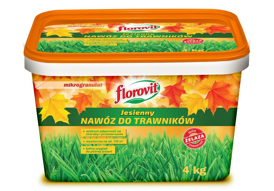 Zdjęcie: Nawóz jesienny do trawników wiadro 4 kg FLOROVIT