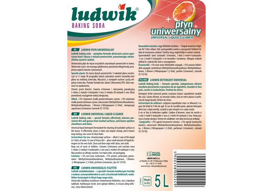 Zdjęcie: Płyn uniwersalny Baking Soda 5 L LUDWIK