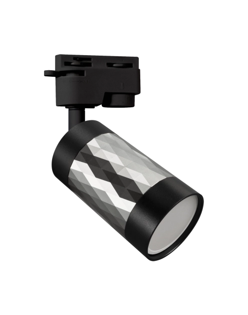 Zdjęcie: Oprawa do zamontowania na szynoprzewodzie Piano Tra GU10 kolor srebrny/czarny STRUHM