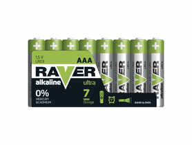 Baterie alkaiczne Ultra  Alkaline AAA 8 szt. RAVER