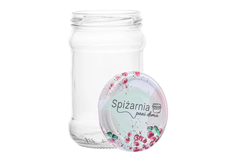Zdjęcie: Komplet 6 słoików Spiżarnia Pani Domu 315 ml z zakrętką fi 66 4-zaczepową ALTOM DESIGN