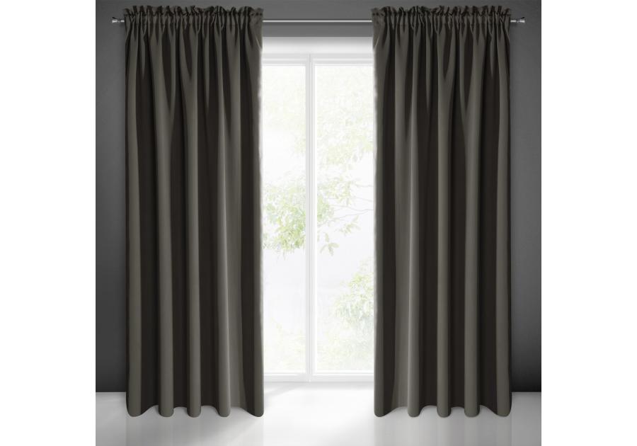 Zdjęcie: Zasłona gotowa Logan na taśmie 135x270 cm grafitowy EUROFIRANY