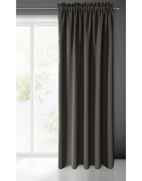 Zdjęcie: Zasłona gotowa Logan na taśmie 135x270 cm grafitowy EUROFIRANY