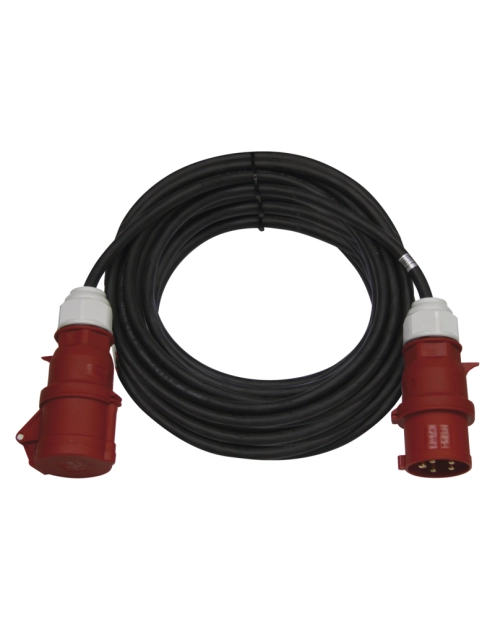 Zdjęcie: Przedłużacz 3-fazowy ogrodowy 25 m, 1 gniazdo, czarny, guma, 400 V, 2,5 mm2 EMOS