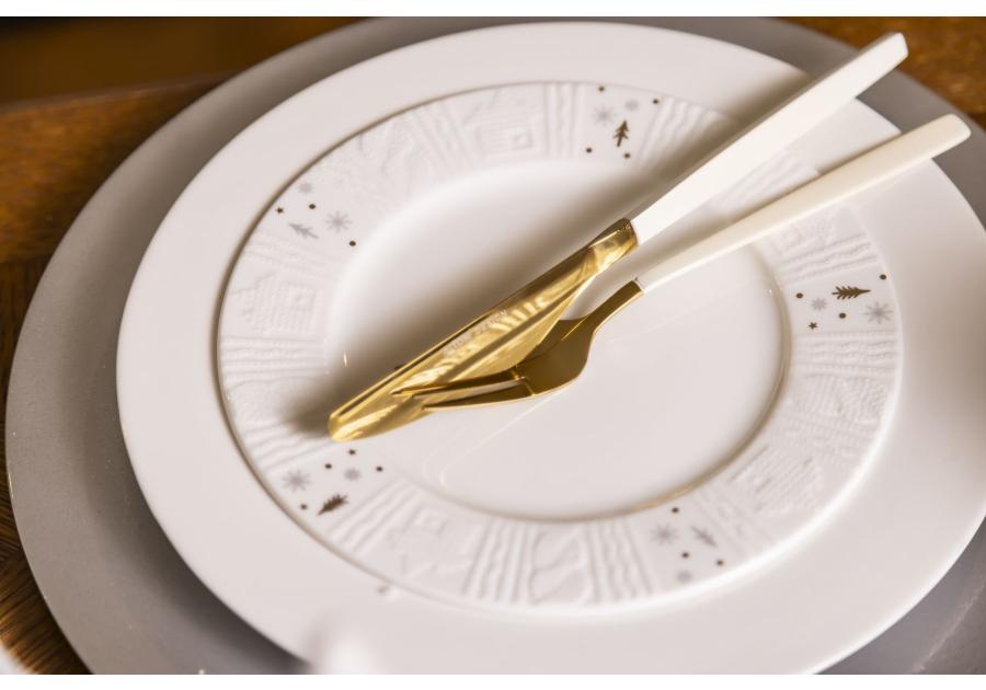 Zdjęcie: Talerz deserowy porcelanowy świąteczny Zimowy Blask 20 cm ALTOMDESIGN