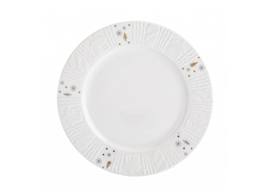 Zdjęcie: Talerz deserowy porcelanowy świąteczny Zimowy Blask 20 cm ALTOMDESIGN