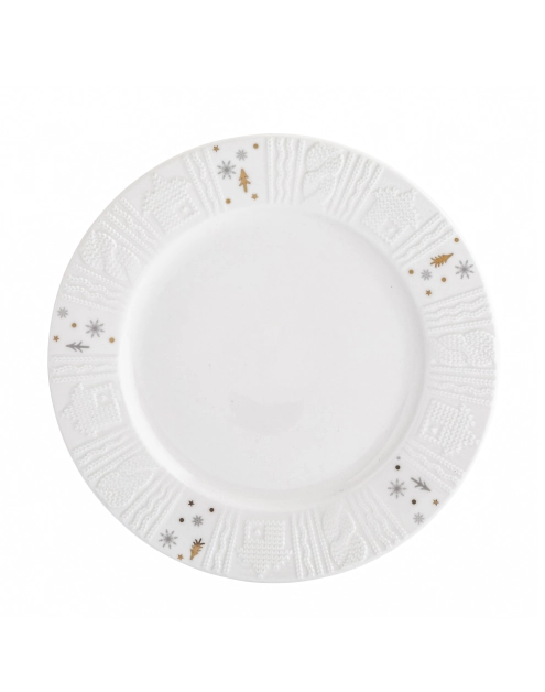 Zdjęcie: Talerz deserowy porcelanowy świąteczny Zimowy Blask 20 cm ALTOMDESIGN