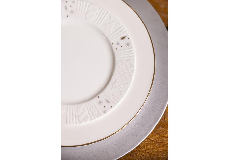 Zdjęcie: Talerz deserowy porcelanowy świąteczny Zimowy Blask 20 cm ALTOMDESIGN