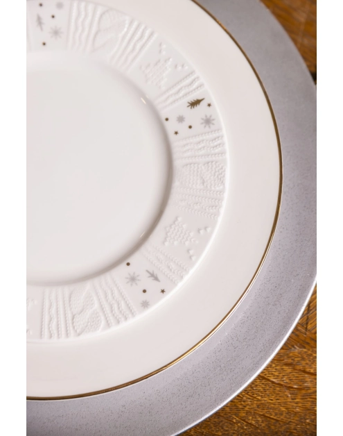 Zdjęcie: Talerz deserowy porcelanowy świąteczny Zimowy Blask 20 cm ALTOMDESIGN