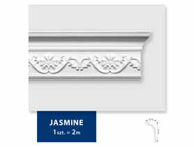 Listwa sufitowa 2x Jasmine biała 12,5x6,5x200 cm DMS