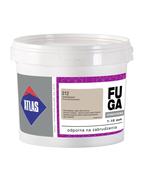 Zdjęcie: Fuga epoksydowa 1-10 mm szarobrązowy 2 kg ATLAS