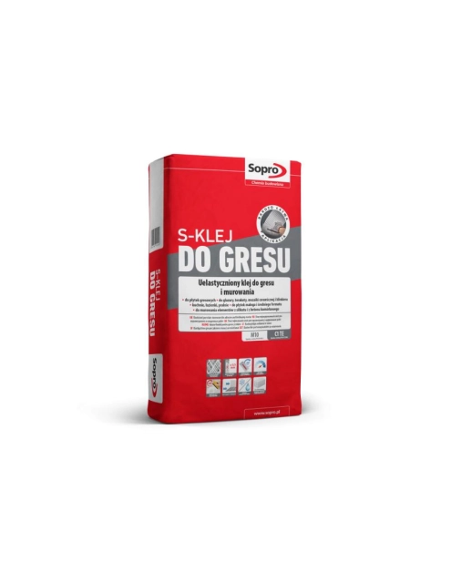 Zdjęcie: Klej uelastyczniony do gresu i murowania C1TE S-Klej 295 22,5 kg SOPRO