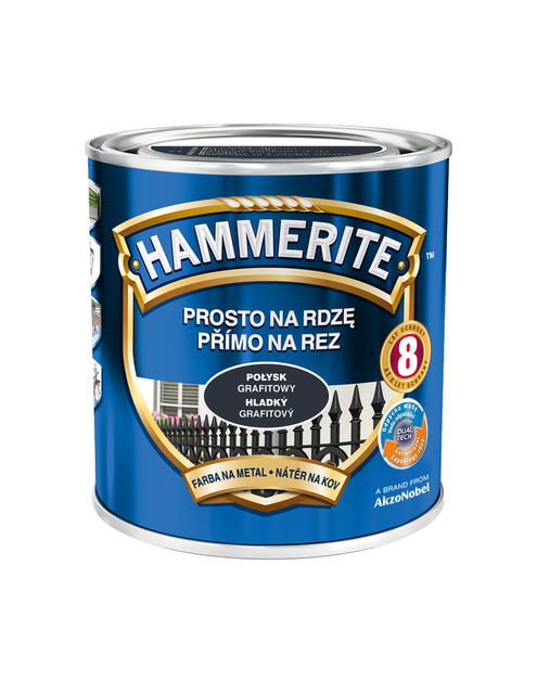 Zdjęcie: Farba do metalu 0,7 L grafitowy połysk HAMMERITE
