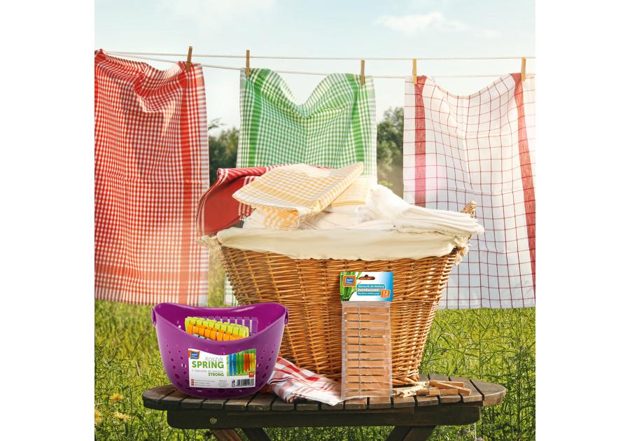 Zdjęcie: Klamerki do bielizny bambusowe 12 szt. RAVI