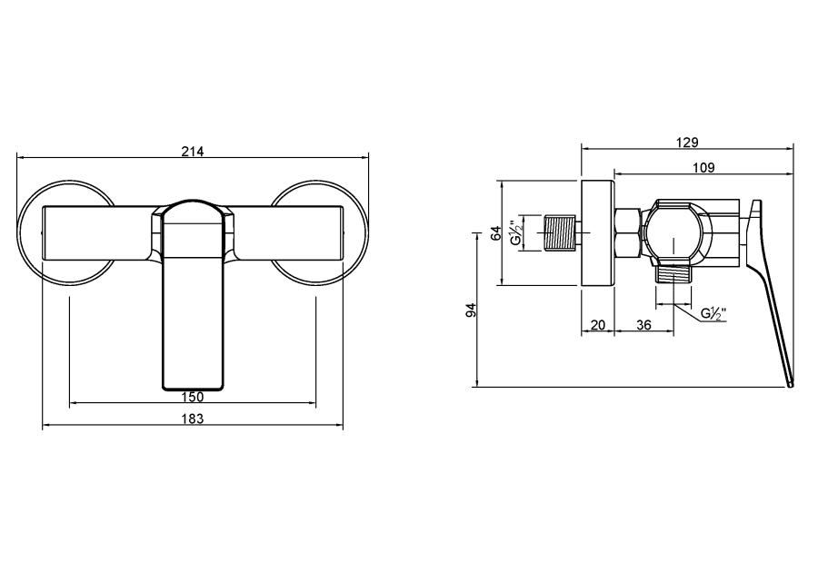 Zdjęcie: Bateria natryskowa Neri chrom INVENA