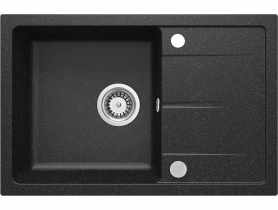 Zlewozmywak Leda grafitowy granit 1K Z/O 670x440x164, 3,5" DEANTE