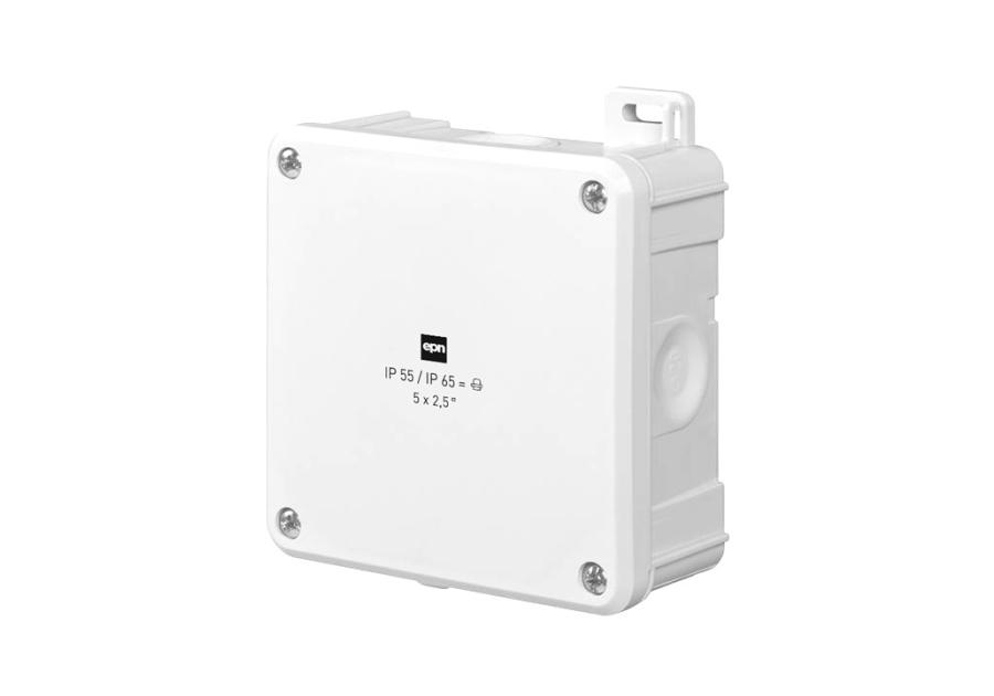 Zdjęcie: Puszka hermetyczna N/T 2K 98x98x46 mm IP55/65 biała ELEKTRO-PLAST