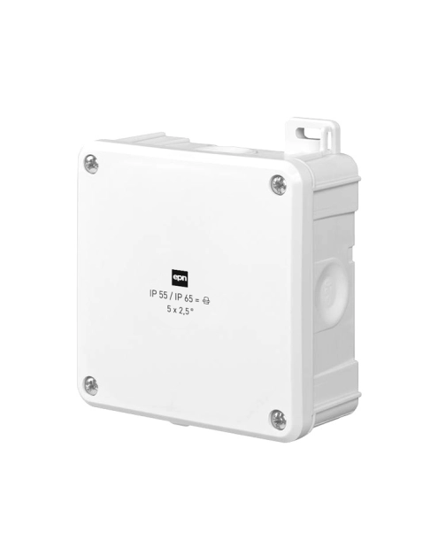 Zdjęcie: Puszka hermetyczna N/T 2K 98x98x46 mm IP55/65 biała ELEKTRO-PLAST