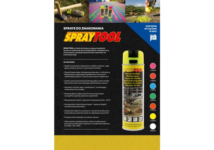 Zdjęcie: Spray do znakowania żółty neon 0,5 L SPRAYTOOL