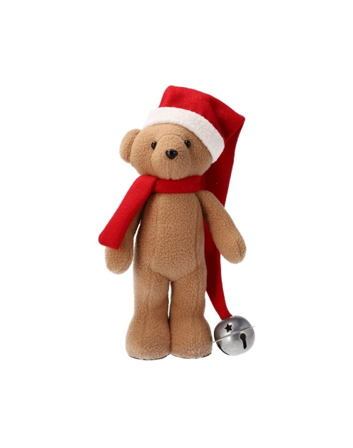 Zdjęcie: Miś z materiału z czapką z dzwonkiem 35 cm JUMI