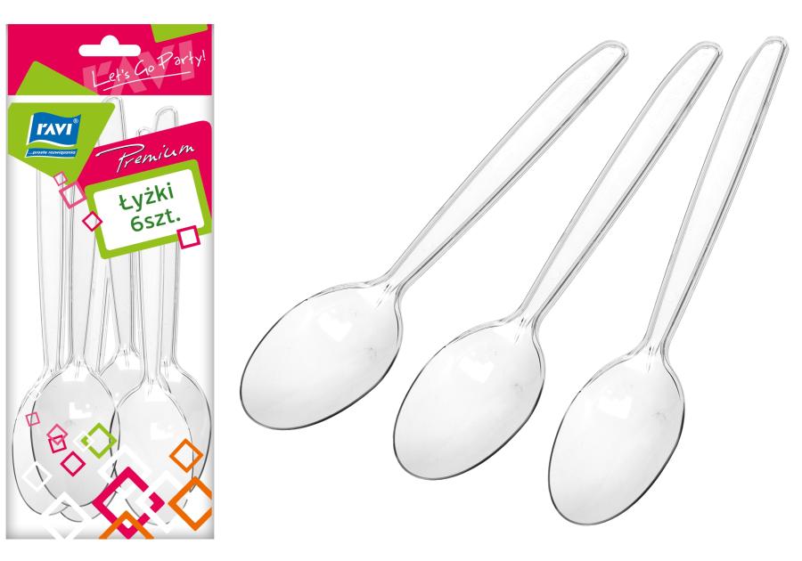 Zdjęcie: Łyżki jednorazowe Premium 6 szt. RAVI