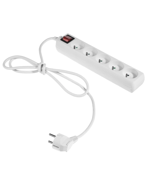Zdjęcie: Przedłużacz stały z pięciokrotnym gniazdem wtyczkowym PS-570WS/3,0 Eco biały PLASTROL