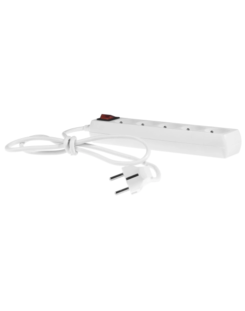 Zdjęcie: Przedłużacz stały z pięciokrotnym gniazdem wtyczkowym PS-570WS/3,0 Eco biały PLASTROL