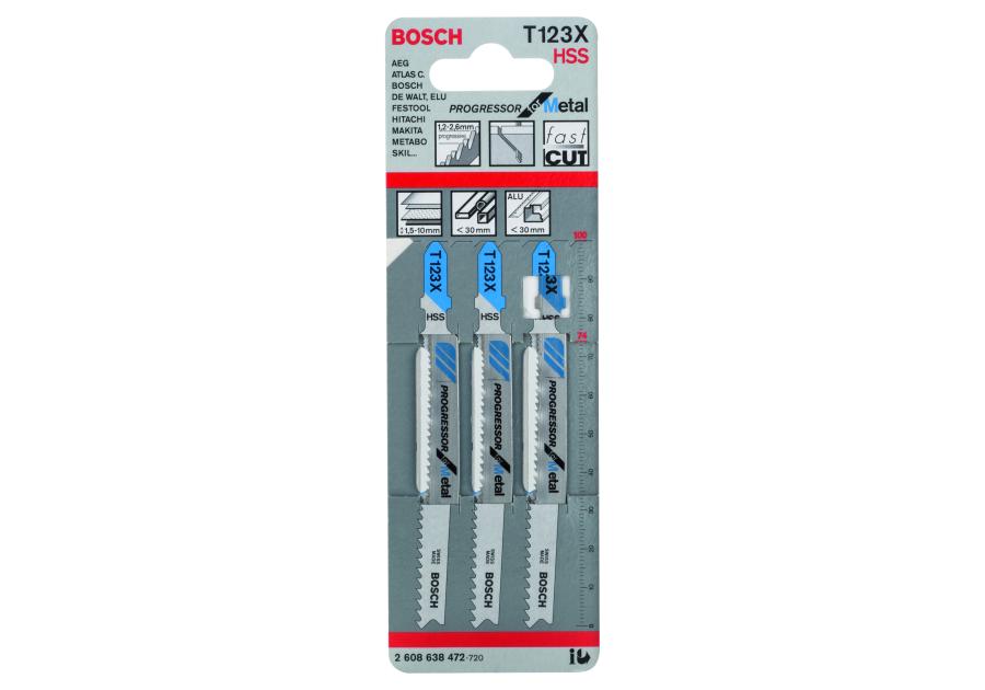 Zdjęcie: Brzeszczot T123X 3 sztuki 55x4x169 mm BOSCH