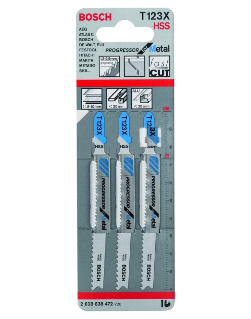 Zdjęcie: Brzeszczot T123X 3 sztuki 55x4x169 mm BOSCH