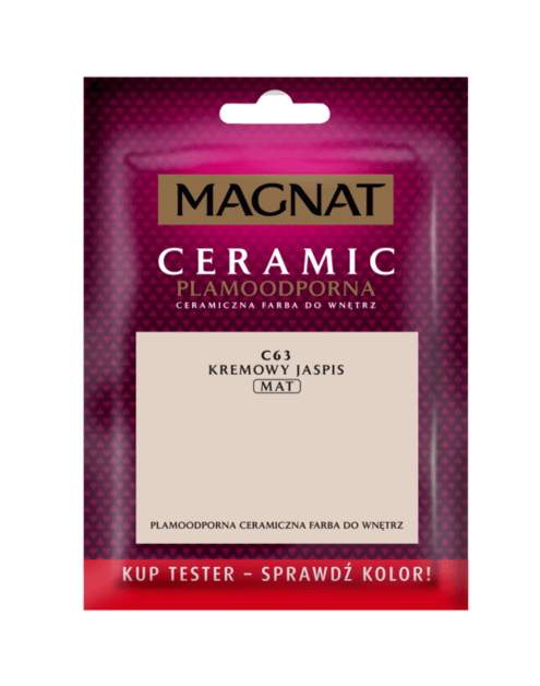 Zdjęcie: Tester farba ceramiczna kremowy jaspis 30 ml MAGNAT CERAMIC