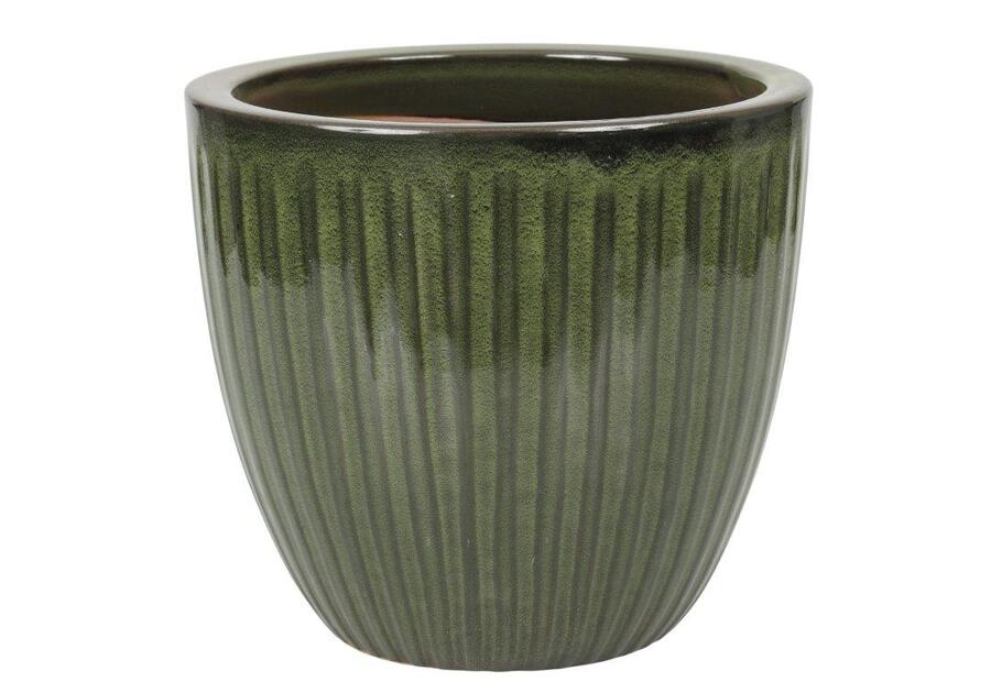 Zdjęcie: Donica ceramika szkliwiona 22,5x20,5 cm zielony CERMAX