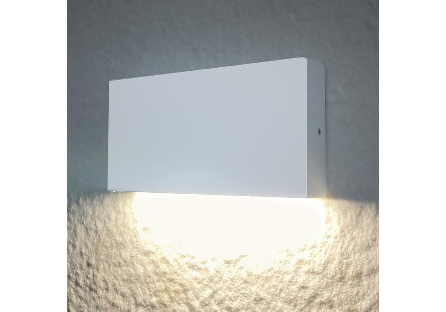 Zdjęcie: Kinkiet aluminiowy Chicago prostokat pojedynczy biały POLUX