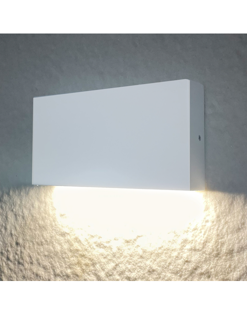 Zdjęcie: Kinkiet aluminiowy Chicago prostokat pojedynczy biały POLUX