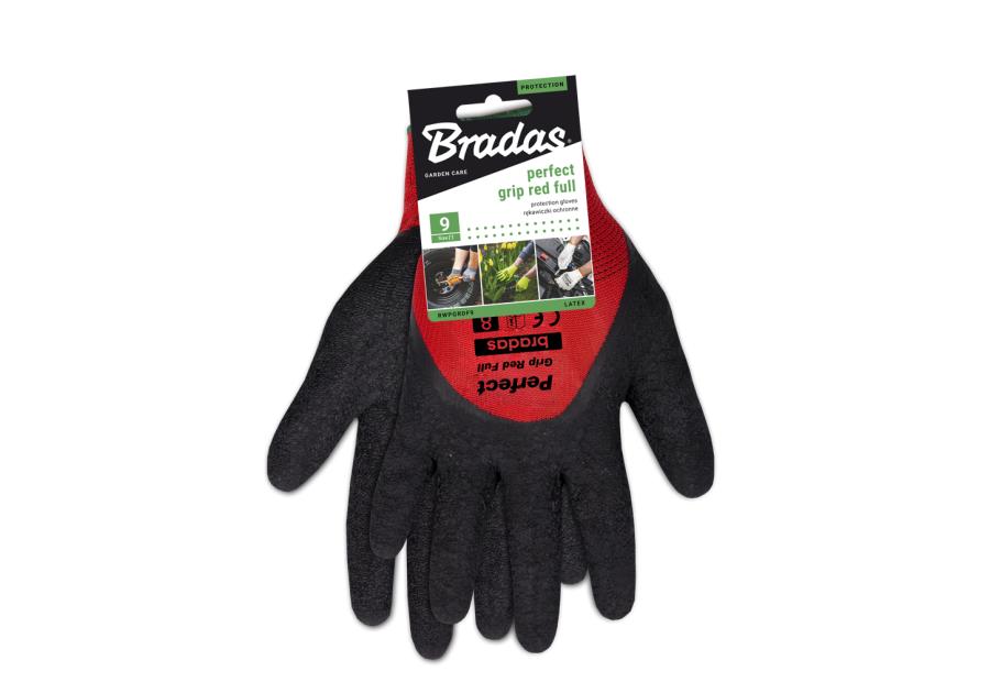 Zdjęcie: Rękawice ochronne Perfect Grip Red Full lateks, rozmiar 11 BRADAS