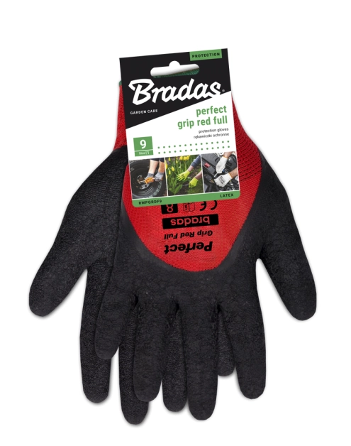 Zdjęcie: Rękawice ochronne Perfect Grip Red Full lateks, rozmiar 11 BRADAS